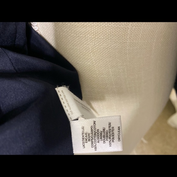 EUC Loft navy crochet lined open blazer Sz6 - Picture 8 of 12